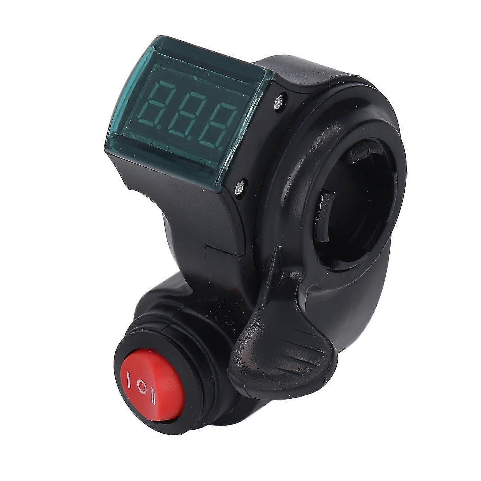 2025 Electric Bike Thumb Throttle 3 Speed Digital Voltage Display Bicycle Hand Accelerator for Mountain Folding Bikes