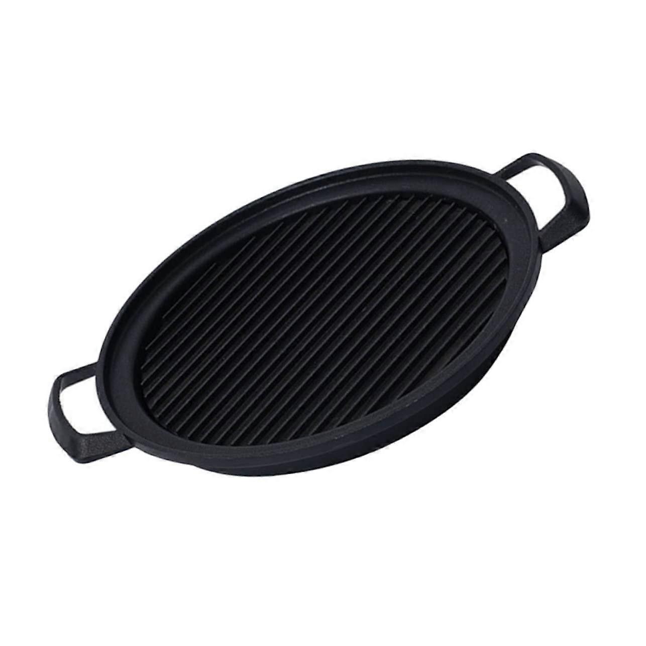Stainless Steel Indoor BBQ Grill Plate, Compact Non-Stick Griddle for Camping and Special Occasions, Portable Design
