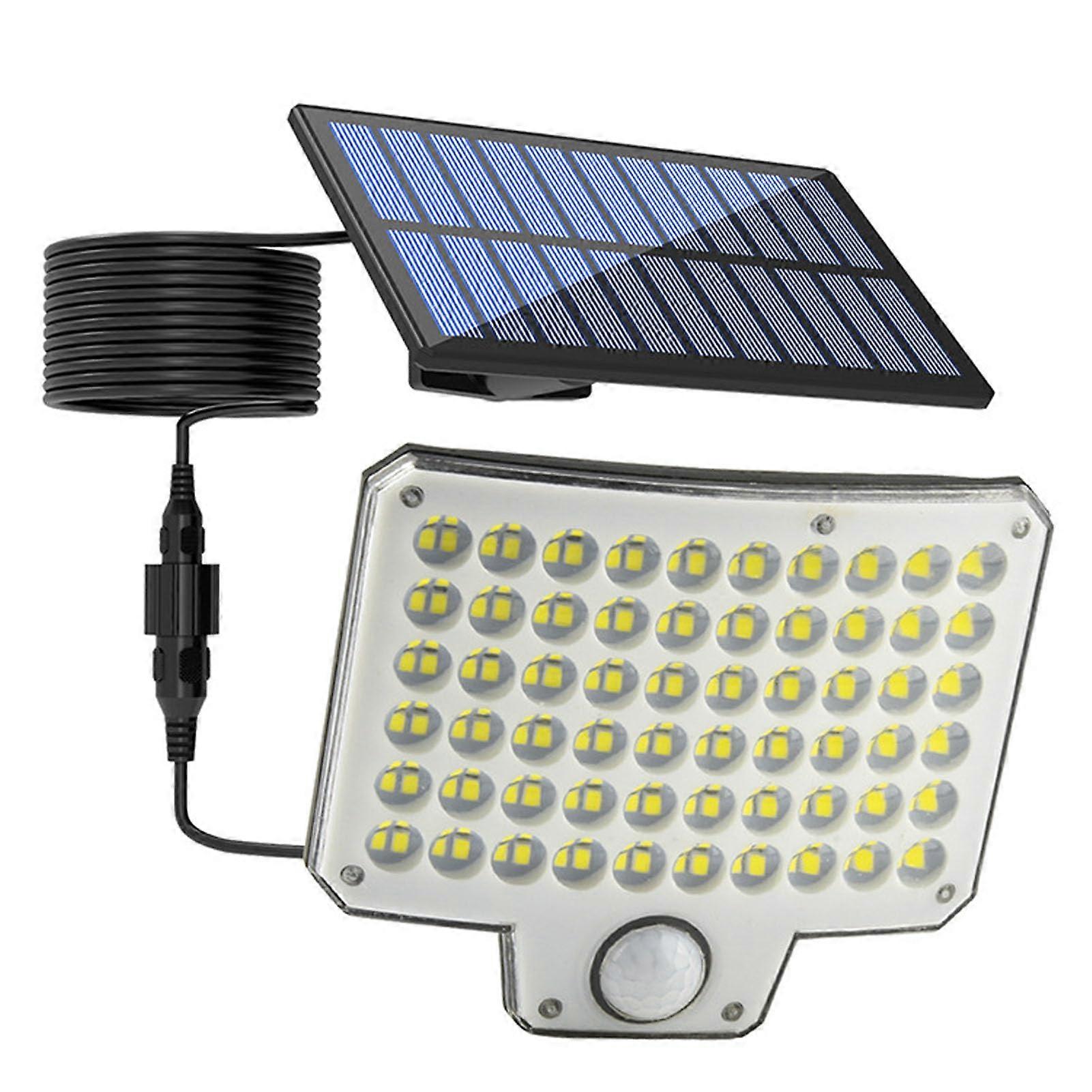 Solar outdoor lights, 3000 lumens, 240 ultrabright LEDs, motion sensor with 3 lighting modes, 270° wideangle floodlight, 16foot extension cable.