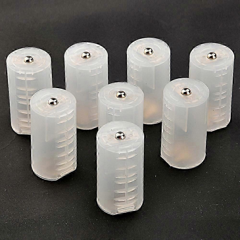 8-Pack AA to D Battery Adapter Converter Sleeves for Enhanced Device Compatibility