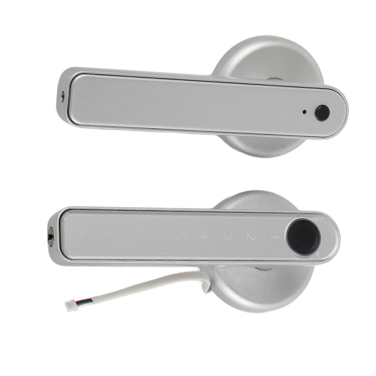 Fingerprint Door Lock Single Row Electronic Password Room Door Smart Fingerprint Identification LockSilver 