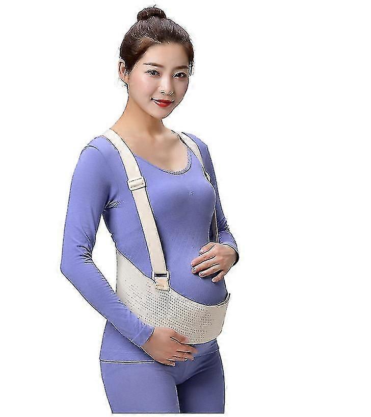 Beige Shoulder Strap Maternity Belt - Pregnancy Support
