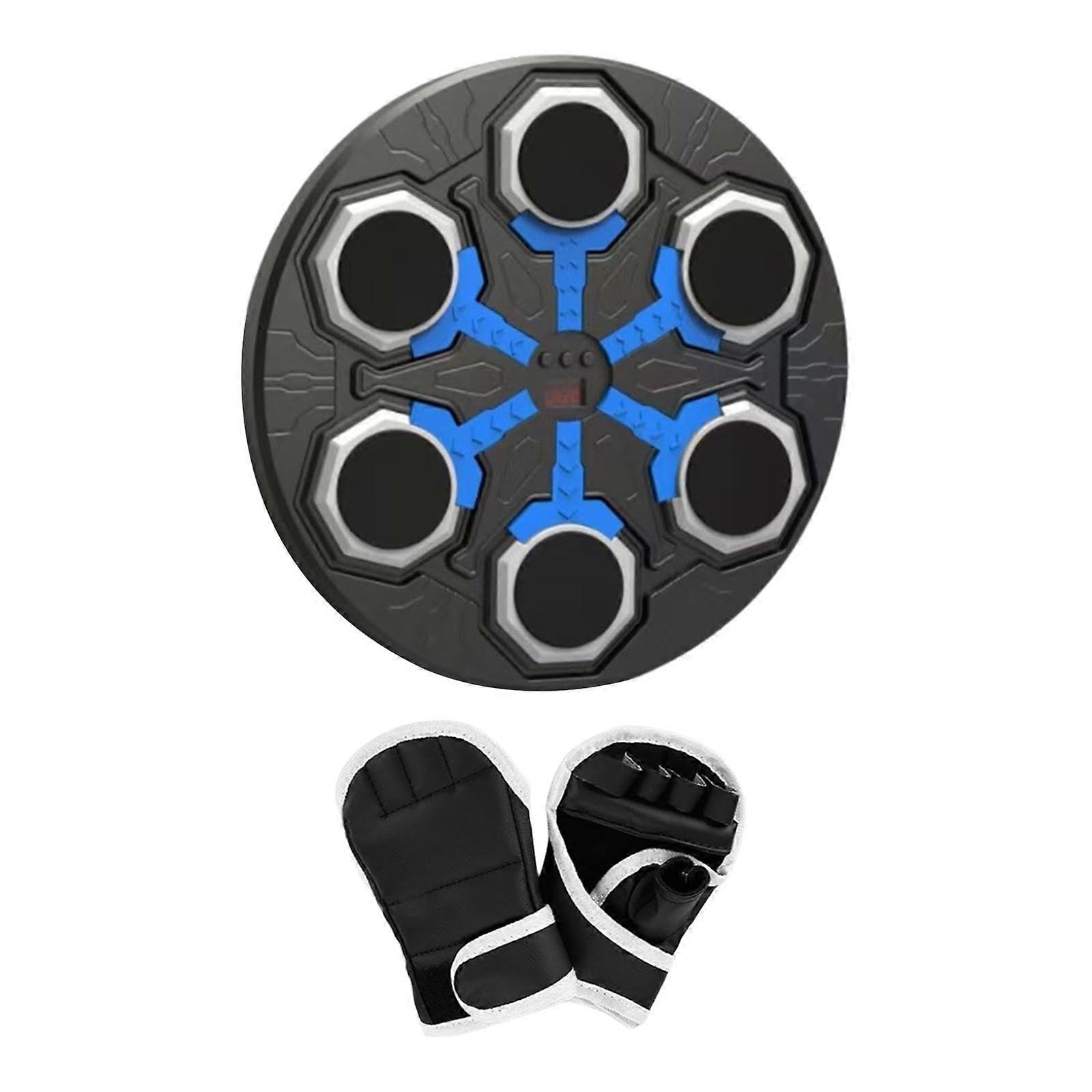 Intelligent Boxing Machine with Adjustable Speed, Punch Pad Mode, Illuminated Wall Target for Fitness, Black for Men and Women