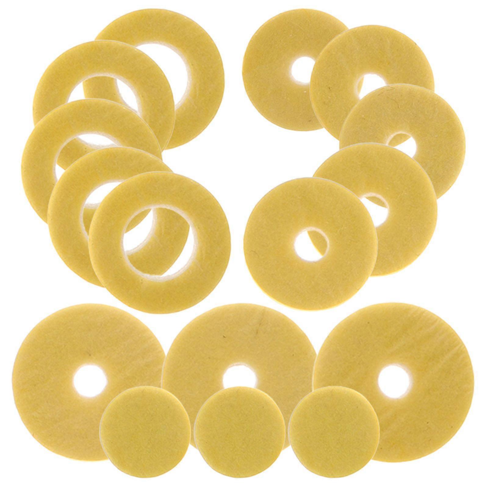 1 Set Felt Material Flute Pads Open Hole Type Pads Compatible with 16-hole Flute Replacement Parts Flute Washers Accessories