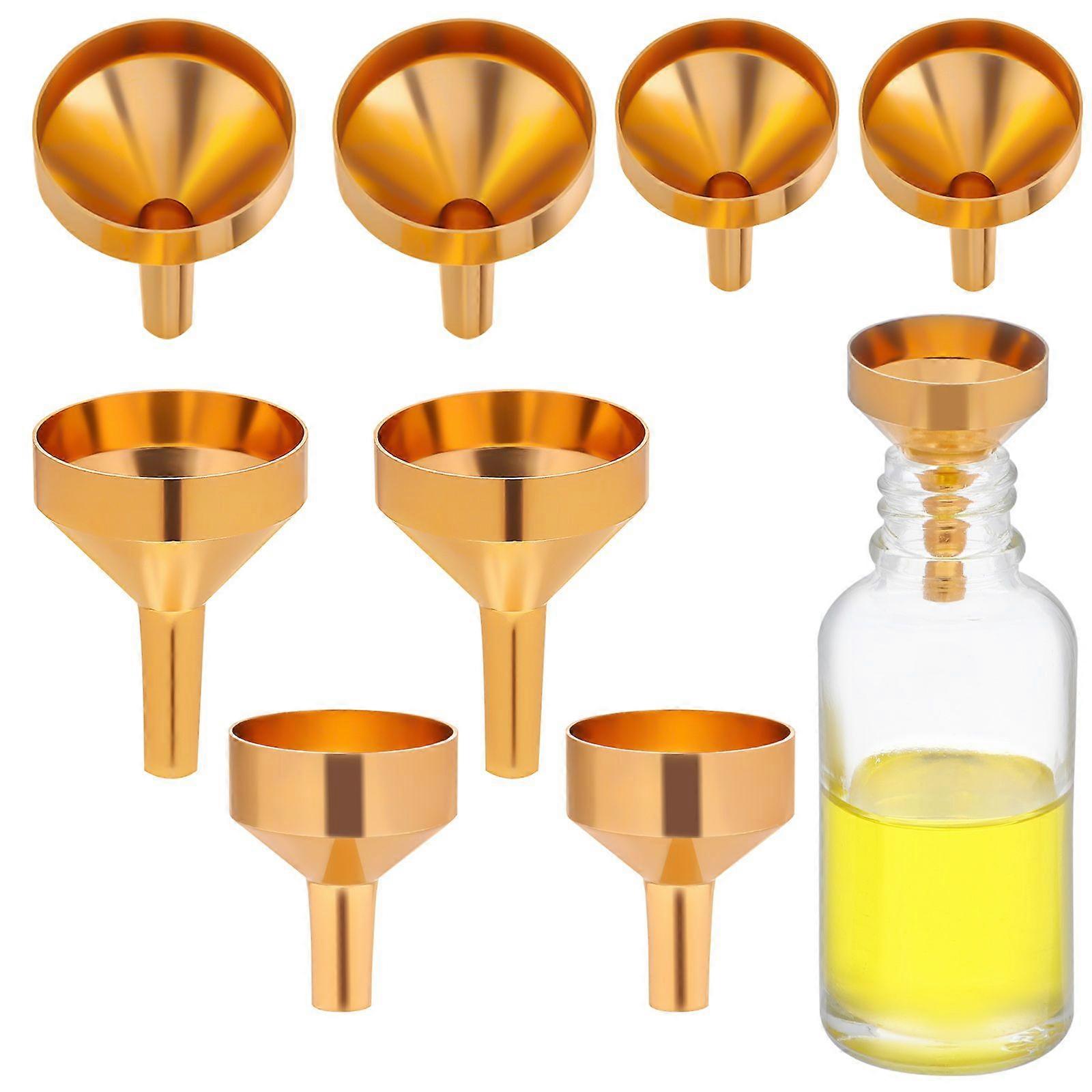 1 Set Mini Metal Funnels Small Bottle Filling Funnels Tiny Funnels For Precise Pouring Essence Oil Perfume Funnels With 3ml Droppers