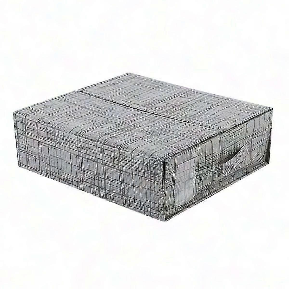 Portable Fabric Storage Box Foldable Clothes Organizer for Home Bedding Storage Bag with Pattern