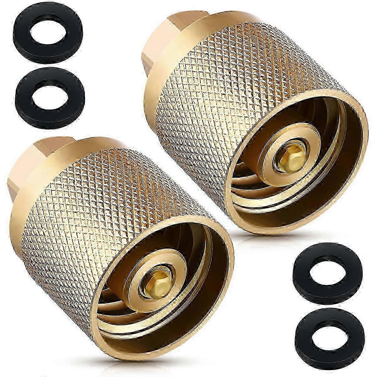 1 Pair of Forklift Connector Adapters for 7141F Propane Tanks Featuring 1-1/4Inch Inlet to 1/4Inch NPT Outlet with 4 Rubber Sealing Rings Edition 0816