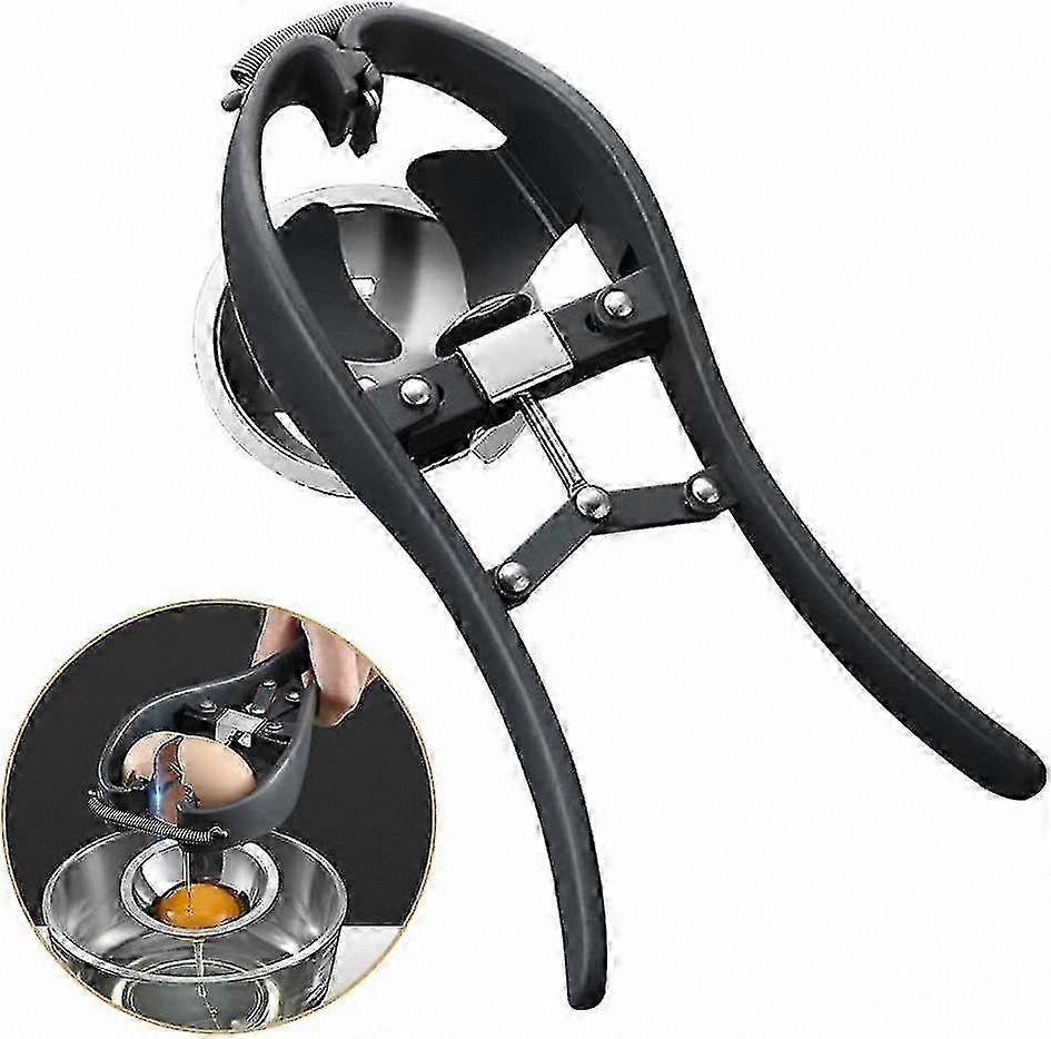 Kitchen Gadget for Separating and Cracking Eggs - Durable Metal Tool for Eggshell Cutting