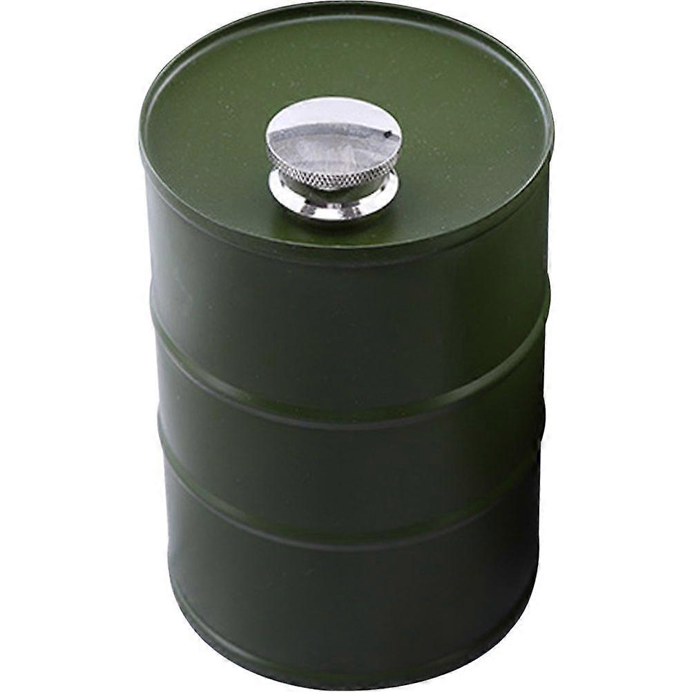 Beer Wine Barrel Wine Flask Stainless Steel Gasoline Drum Shape Liquor Flask Container