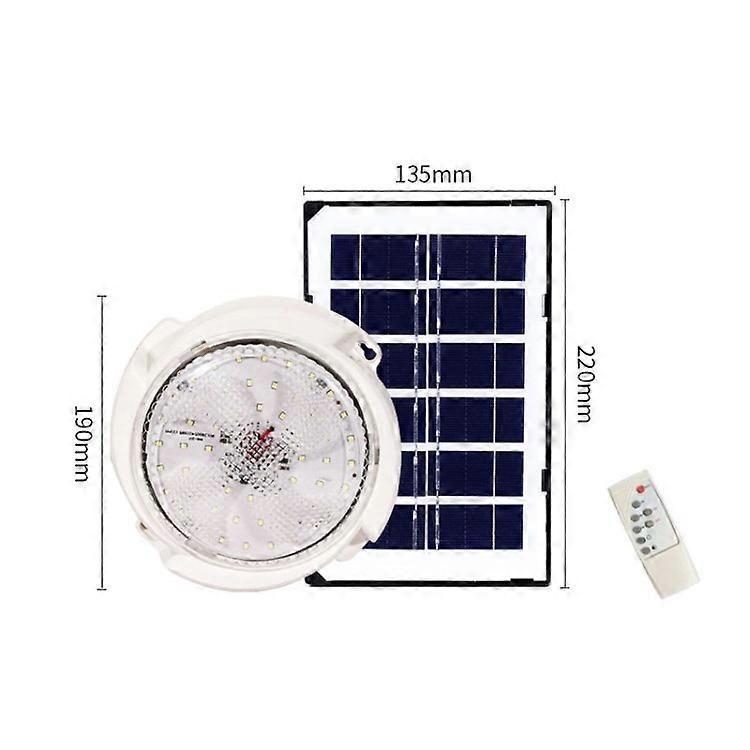 Solar Powered LED Ceiling Light Indoor/Outdoor Lamp with Remote Control