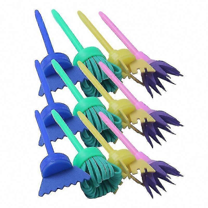 12pcs Sponge Paint Brushes for Crafts and Art Projects