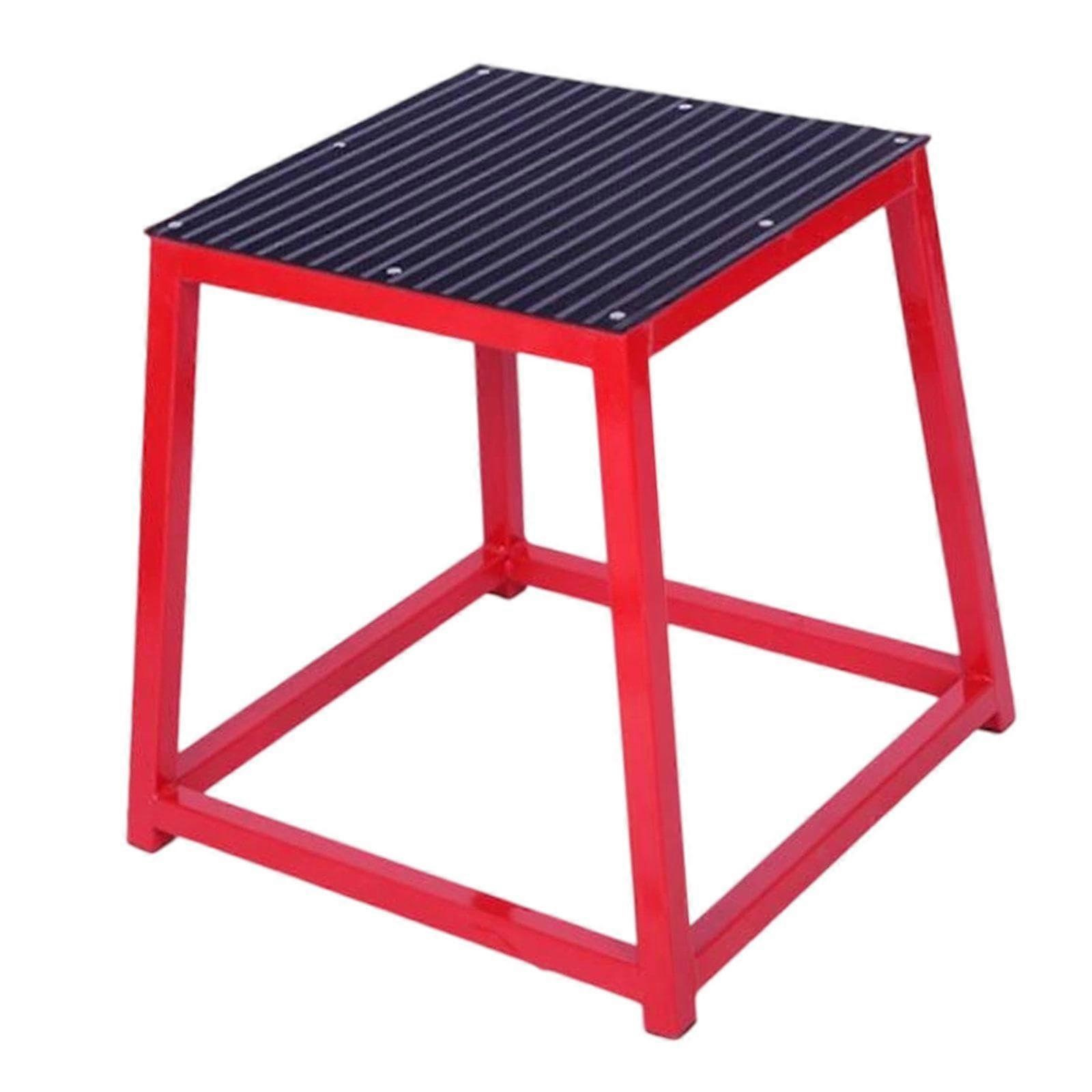 Plyometric Jumping Box 45cm Steel Anti-Slip Versatile Step Up Equipment for Home Workout Strength Training