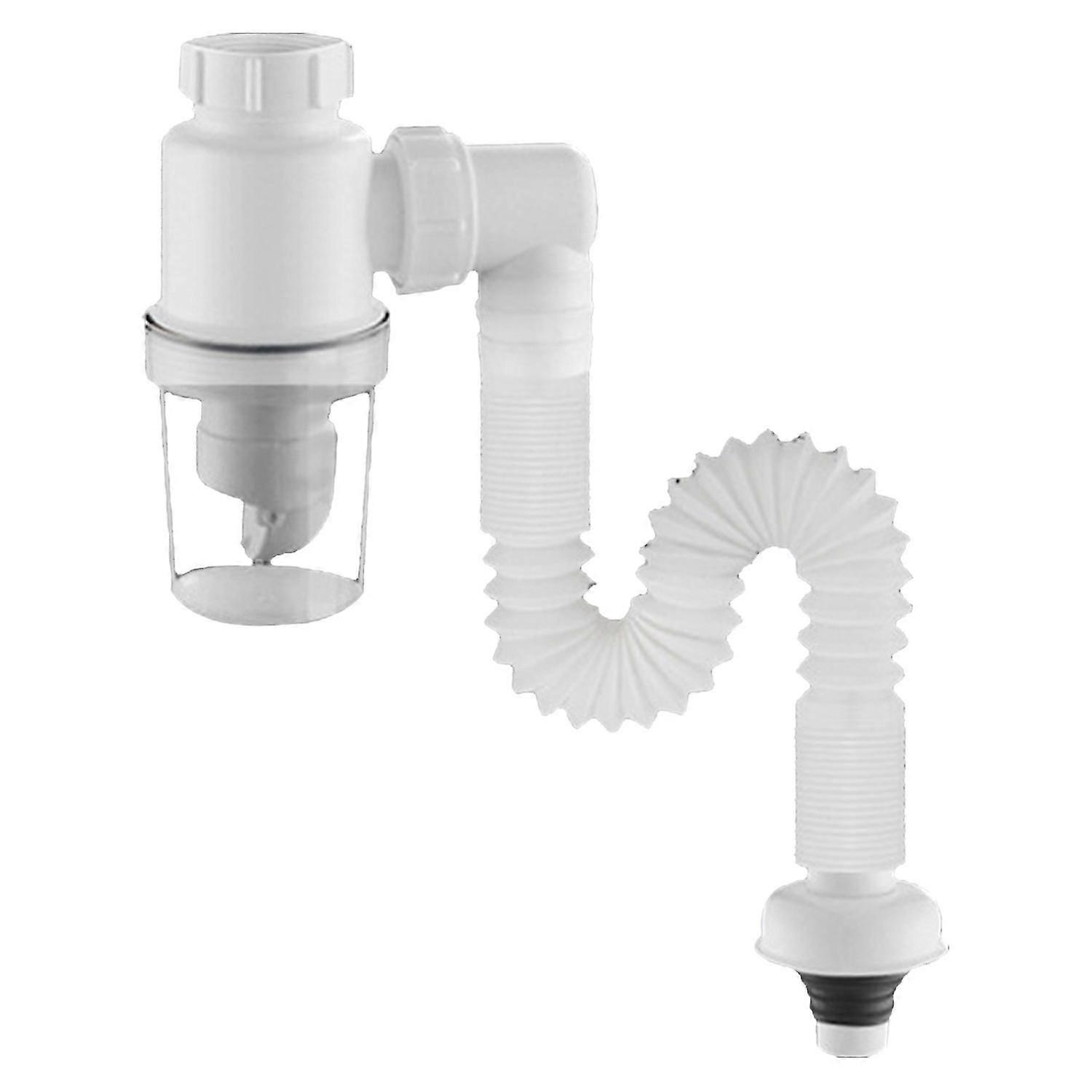 1 Set Sink Drain Pipe Easy Installation Odor Resistant Universal Sewer Pipe Kit for Bathroom Home