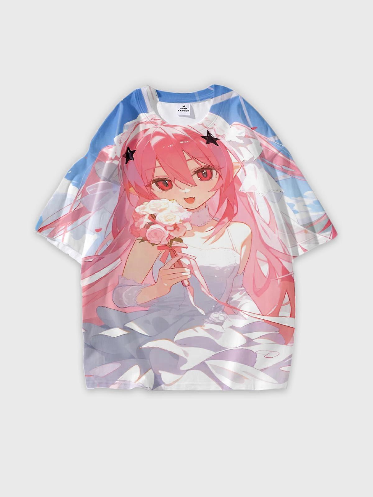 T-Shirt Round Neck, Loose Short Sleeve Seraph of the end Krul Tepes Graphic Tee, Unisex Summer Casual Top U906