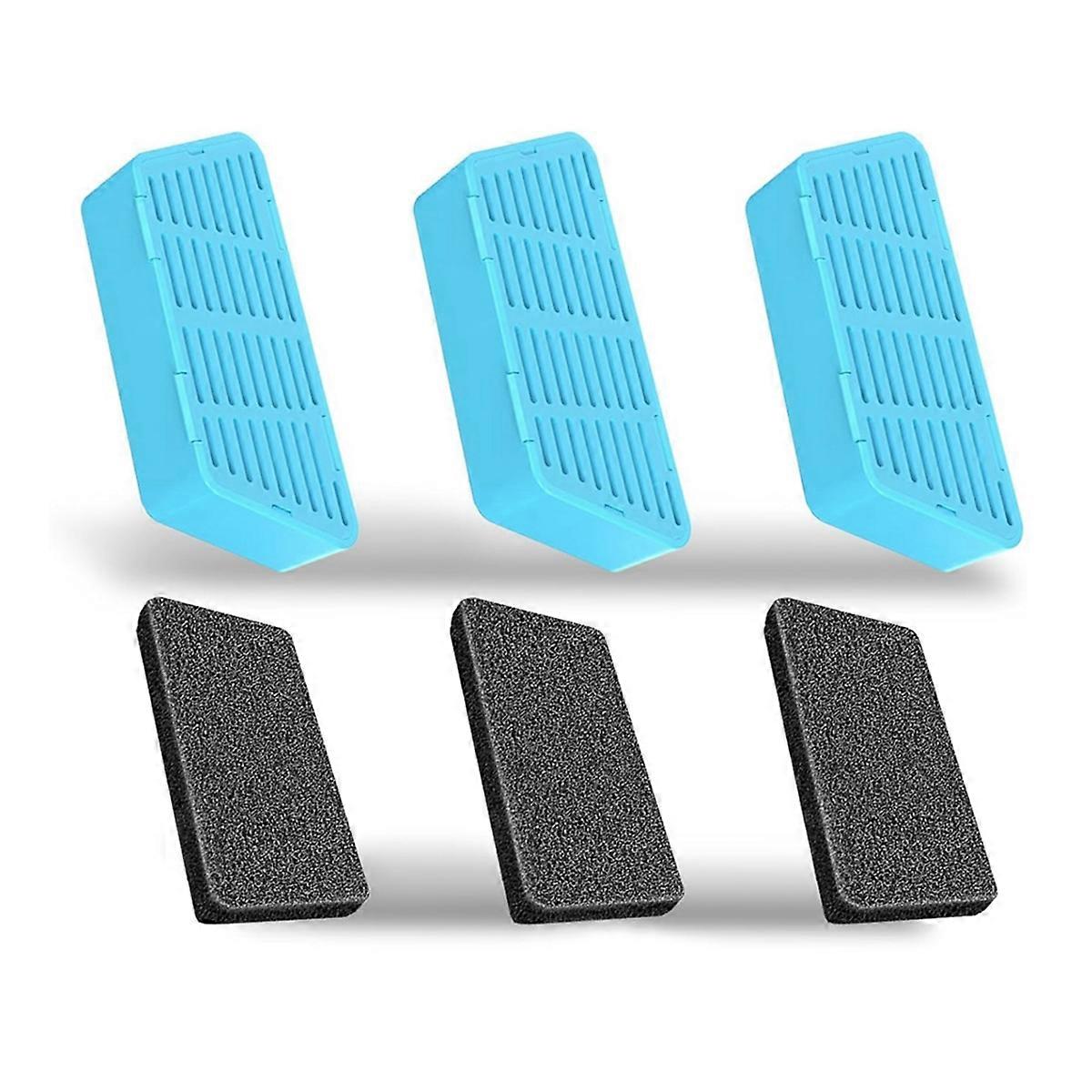 Cat Water Fountain Filters 2.2L/74oz Automatic Pet Water Fountain Replacement Filters and Sponges 3PCS