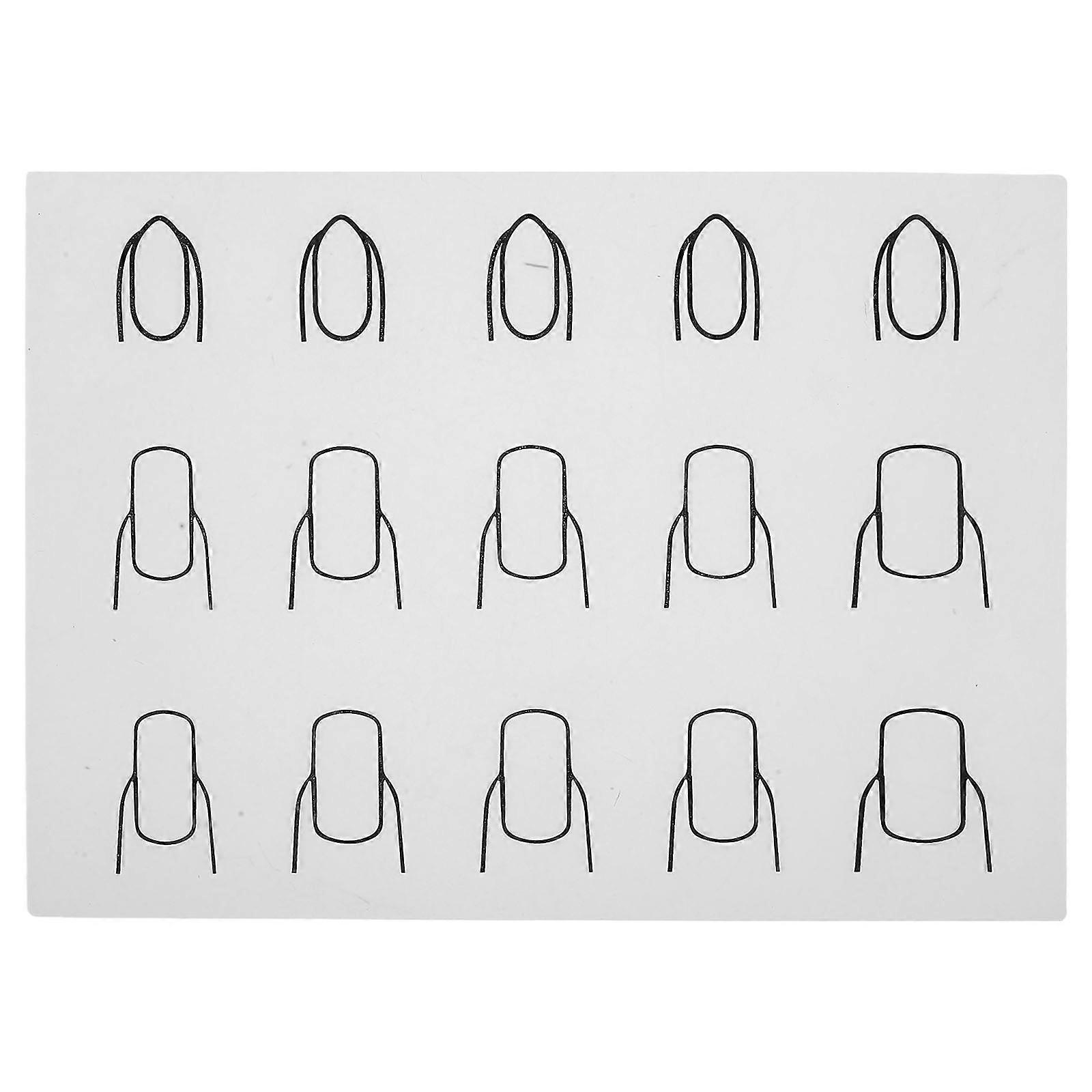 Nail Stamping Polish Manicure Mat Black Rectangular Nail Sticker Guide 21x15cm Table Protector 1Pcs