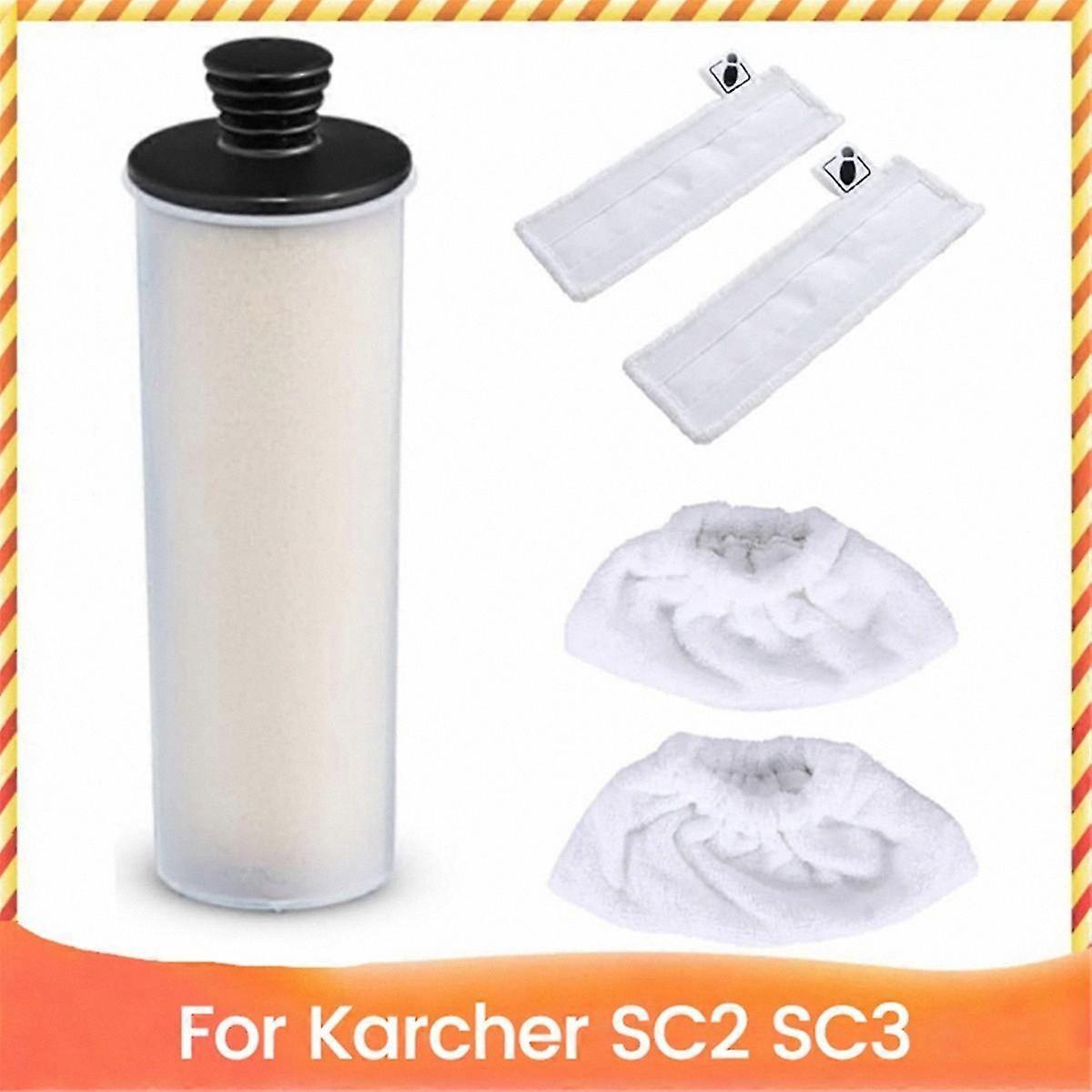 5-Pack Descaling Cartridges and Mop Cloth Pads for Steam Cleaners Compatible with SC2 SC3 Models