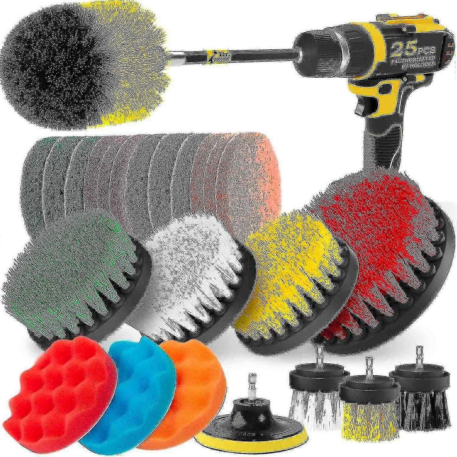 25 Drill Brush Accessories For Multipurpose Cleaning