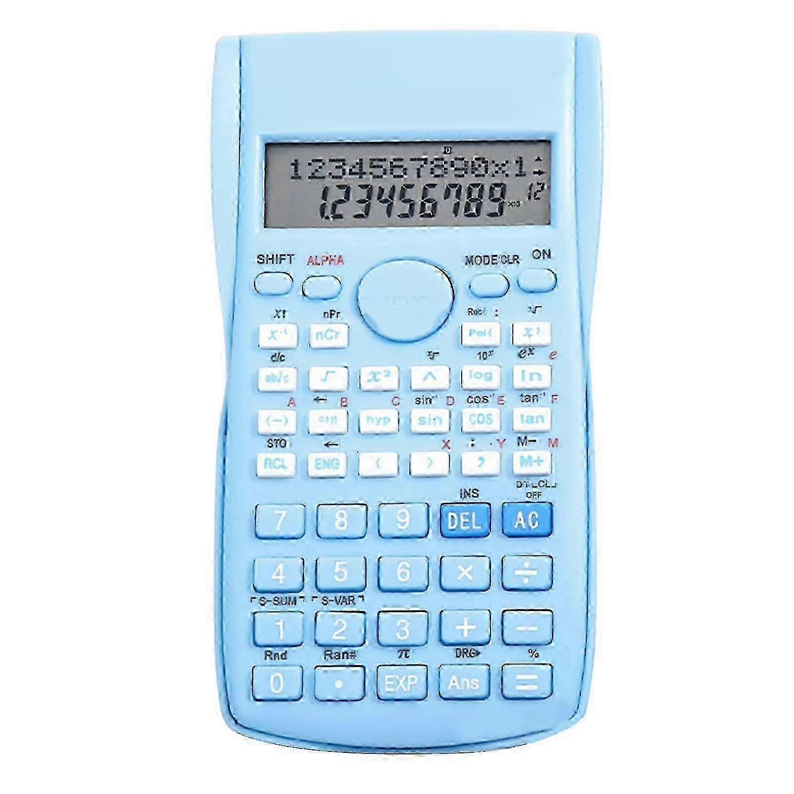 Scientific Calculator 12 Digit 240 Functions Multifunction Large Display Function Calculator With Sliding Hard CoverBlue SZRH A-S