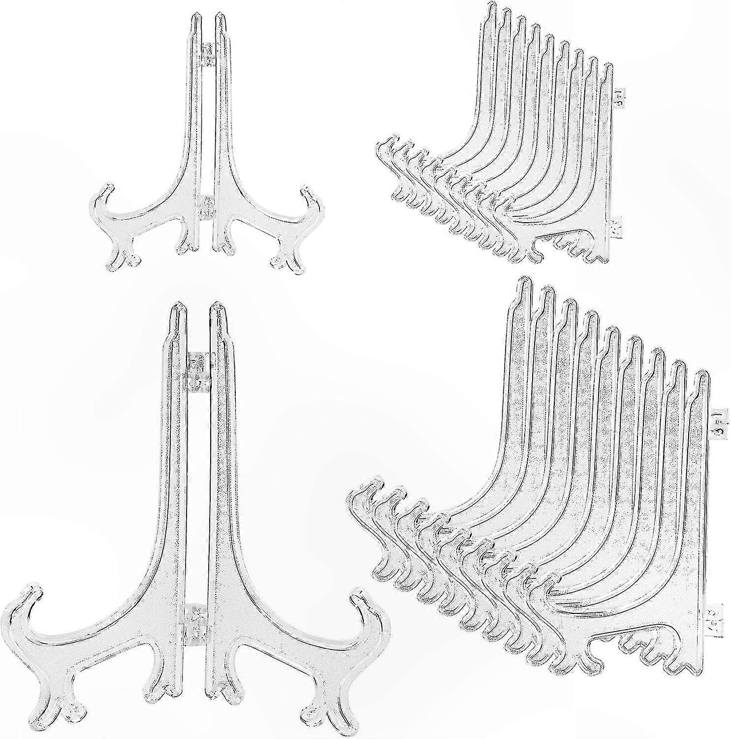 20-Pack Adjustable Plastic Stands for Photo Frames, Plates, and Display Items