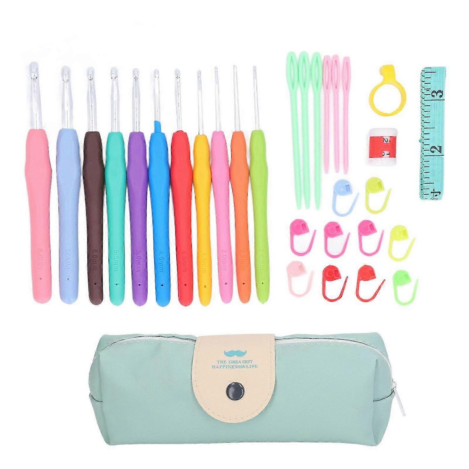 2025 أحدث نموذج الكروشيه هوك مجموعة مشرق الحرف اليدوية DIY الكروشيه إبرة مع