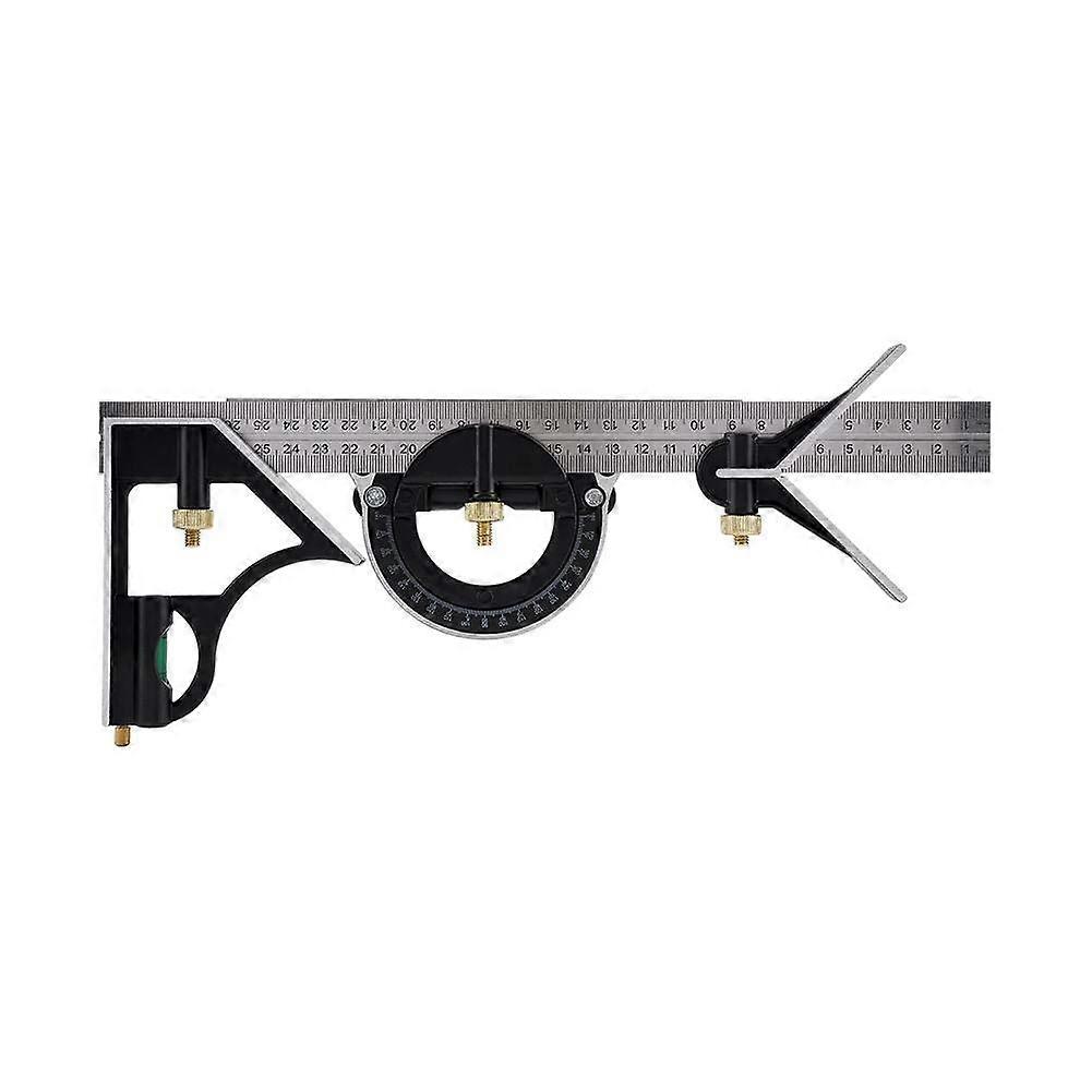Adjustable Multifunction Right Angle Ruler for Engineer - Adjustable Angle Ruler - Ruler for Crafts - Black，Irisfr