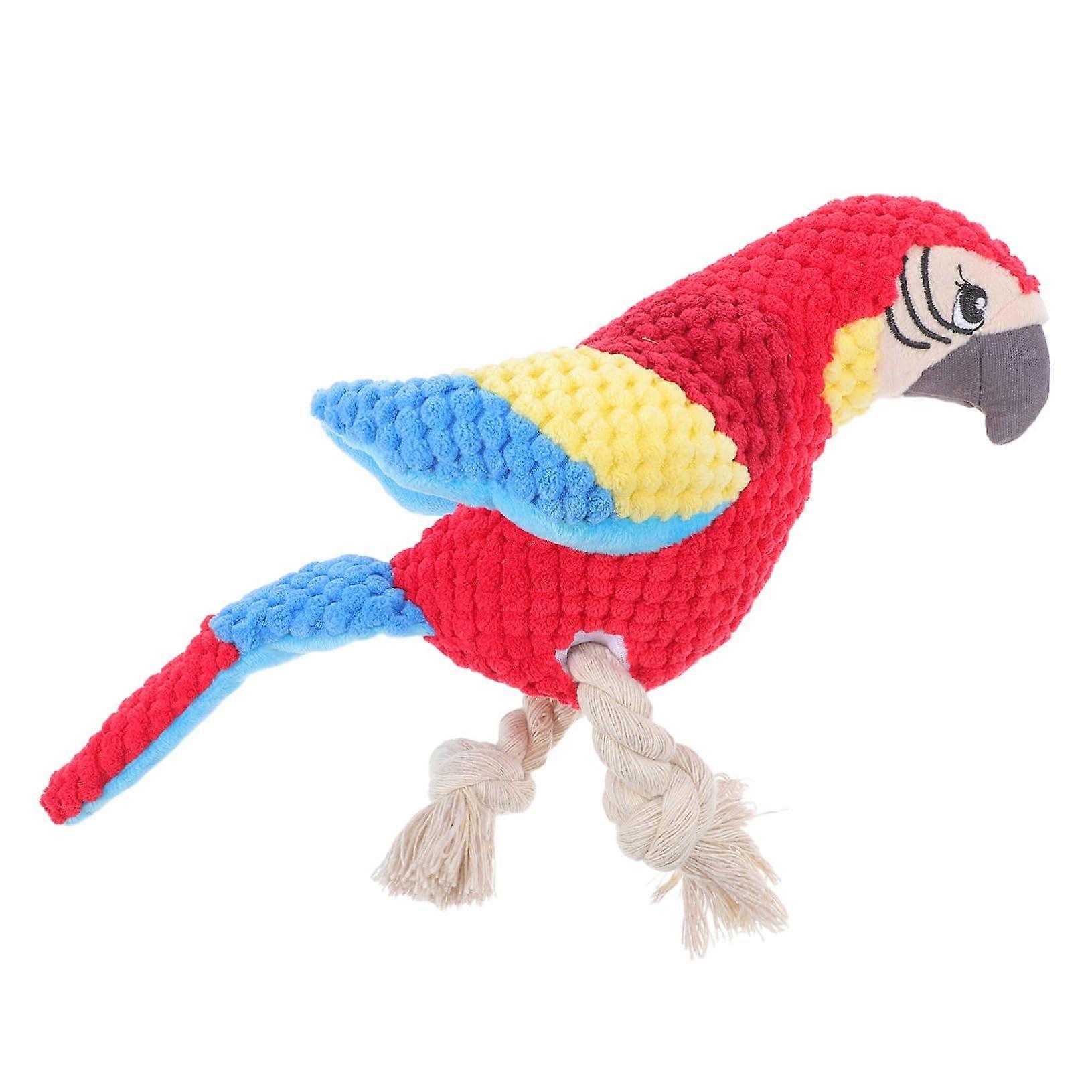Interactive Parrot Dog Toy With Sound Squeaky Chew Toy For Small And Medium Dogs Parrot Shaped Toy