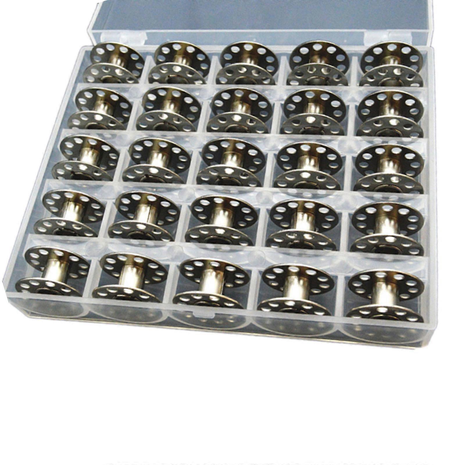 Quick Changes Alloy Round Bobbin Sturdy Sewing Machine Accessory for Crafting  25 grid metal