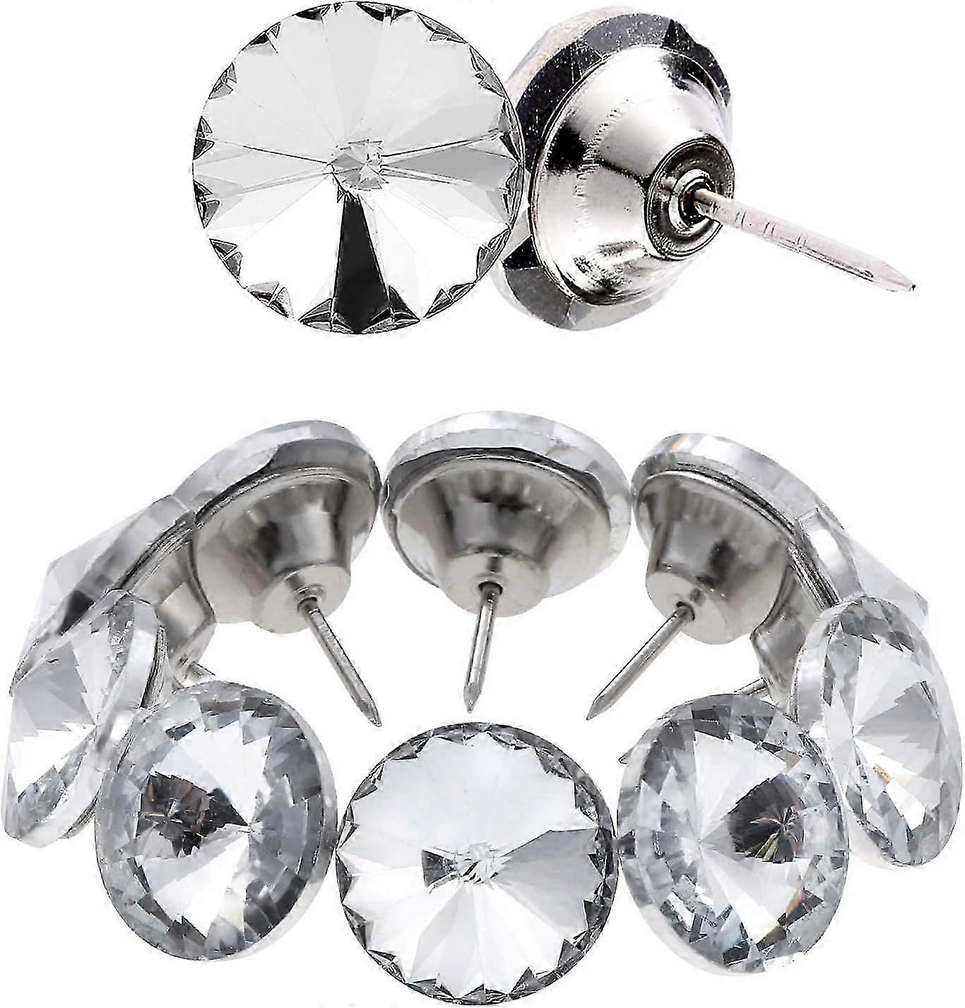 2025 Latest Model  60pcs Rhinestone Studs Crystal Buttons Clear Diamond Buttons Decorative Buttons