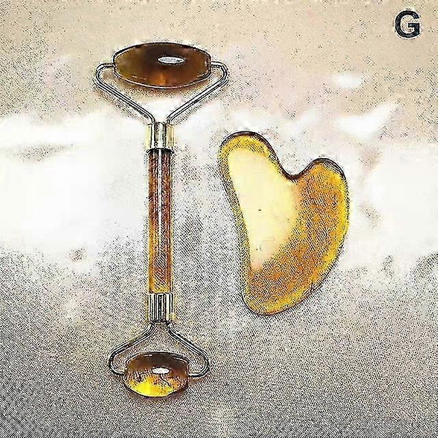 2pcs/set Face Spa Massager Neck Roller Gua Sha Scraper Board Face Lift Up Wrinkle Remover Face Roller Scraper Set