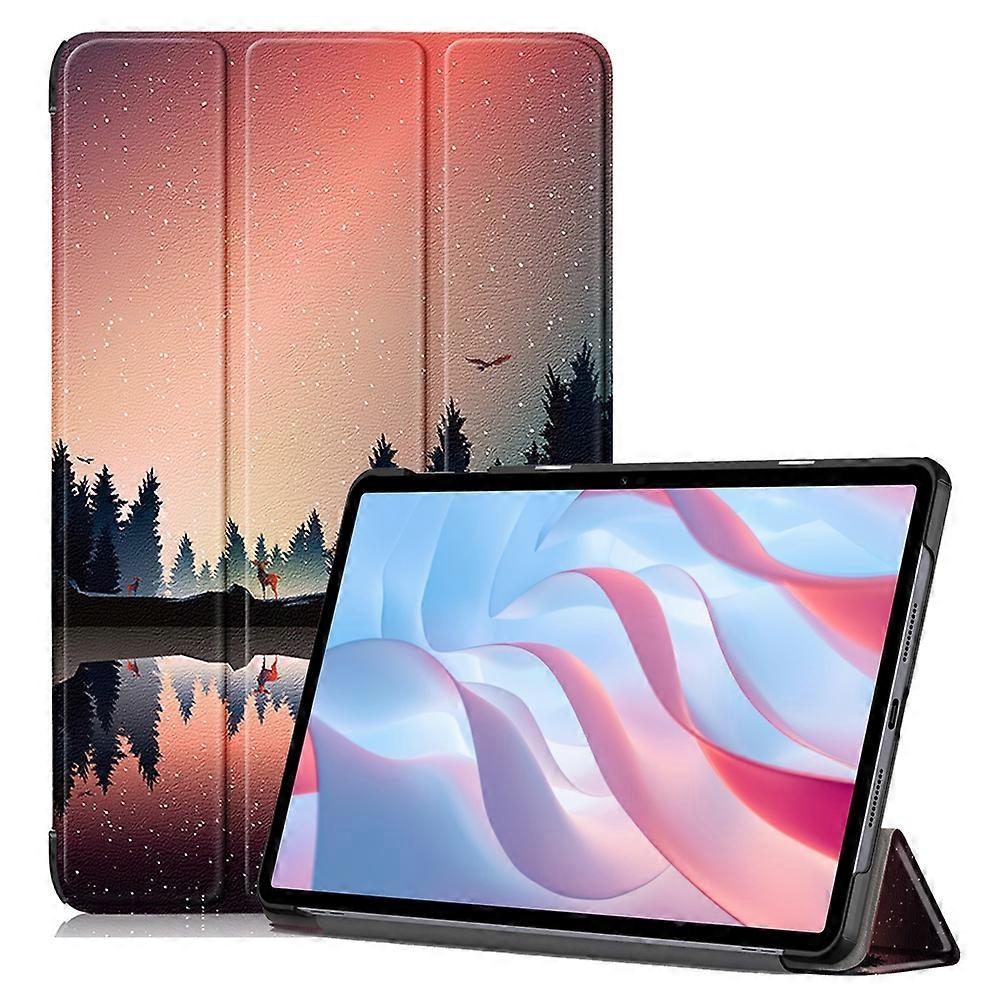 PU Leather Tablet Case for Honor Pad X9/Pad X8 Pro,Pattern Printing Trifold Stand Folio Protective C