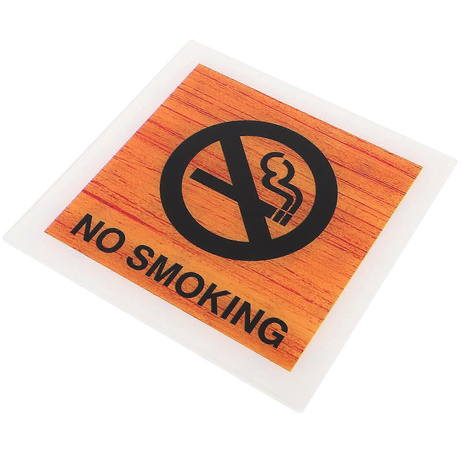 No Smoking Indicator Acrylic Wall Sign for Public Use 5Pcs