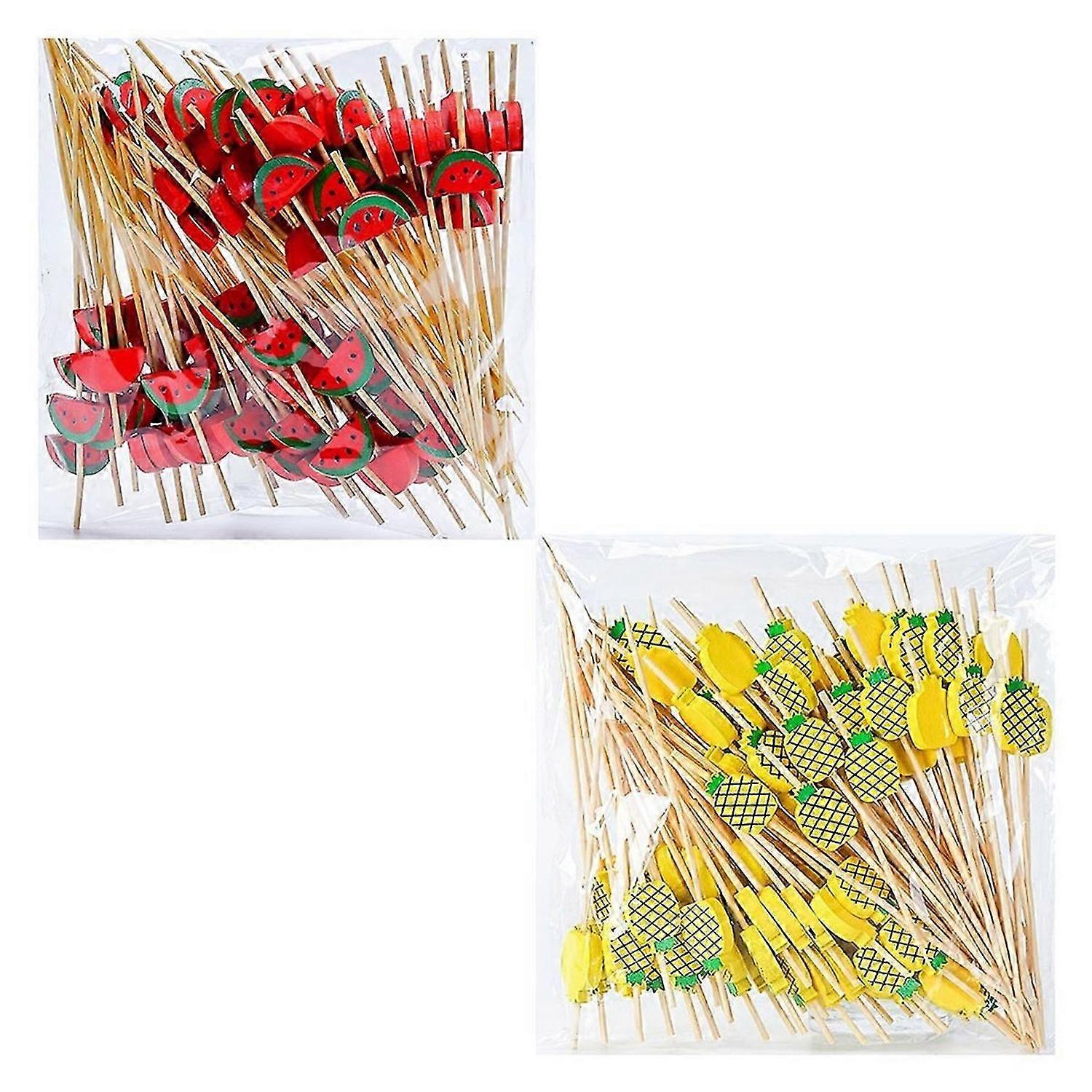Bamboo Picks Fruit Forks Artistic Toothpicks Cocktail Picks