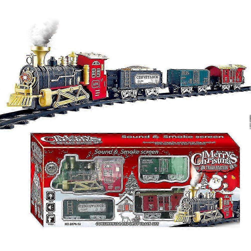 Festive Christmas Train Set, Battery Operated Train for Enduring ...