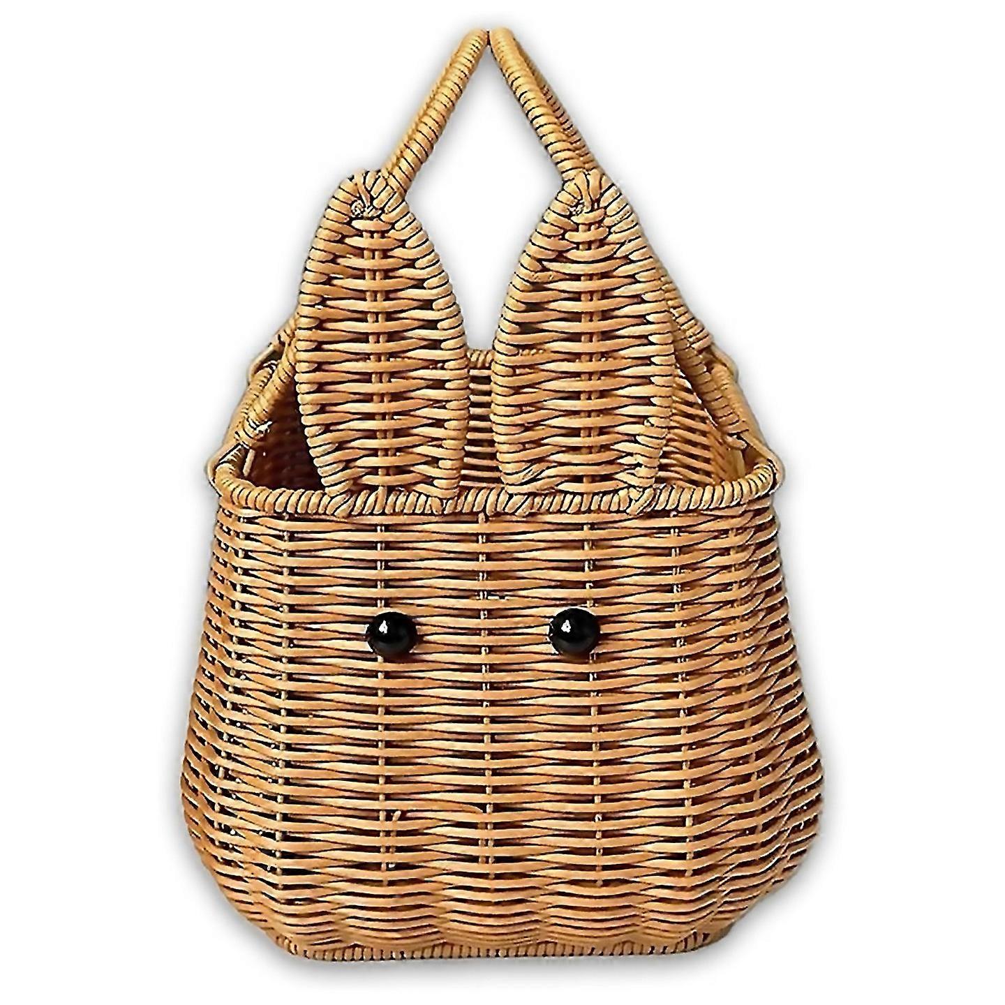 For Easter Egg Handwoven Gift Picnic Basket Fruit Storage Basket
