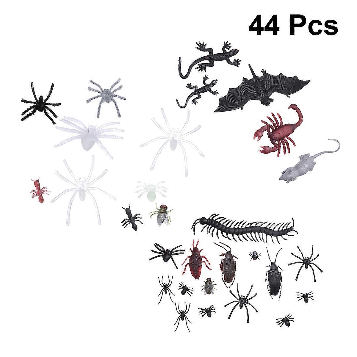 Artificial Spider Bat Model Sets for Playing 88Pcs Plastic Toys