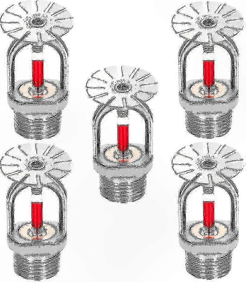 5 قطعة 3/4 "رؤوس رش حريق معلقة ، 155 درجة فهرنهايت ، نحاس ، 3/4 "NPT ، رذاذ الماء لأسفل