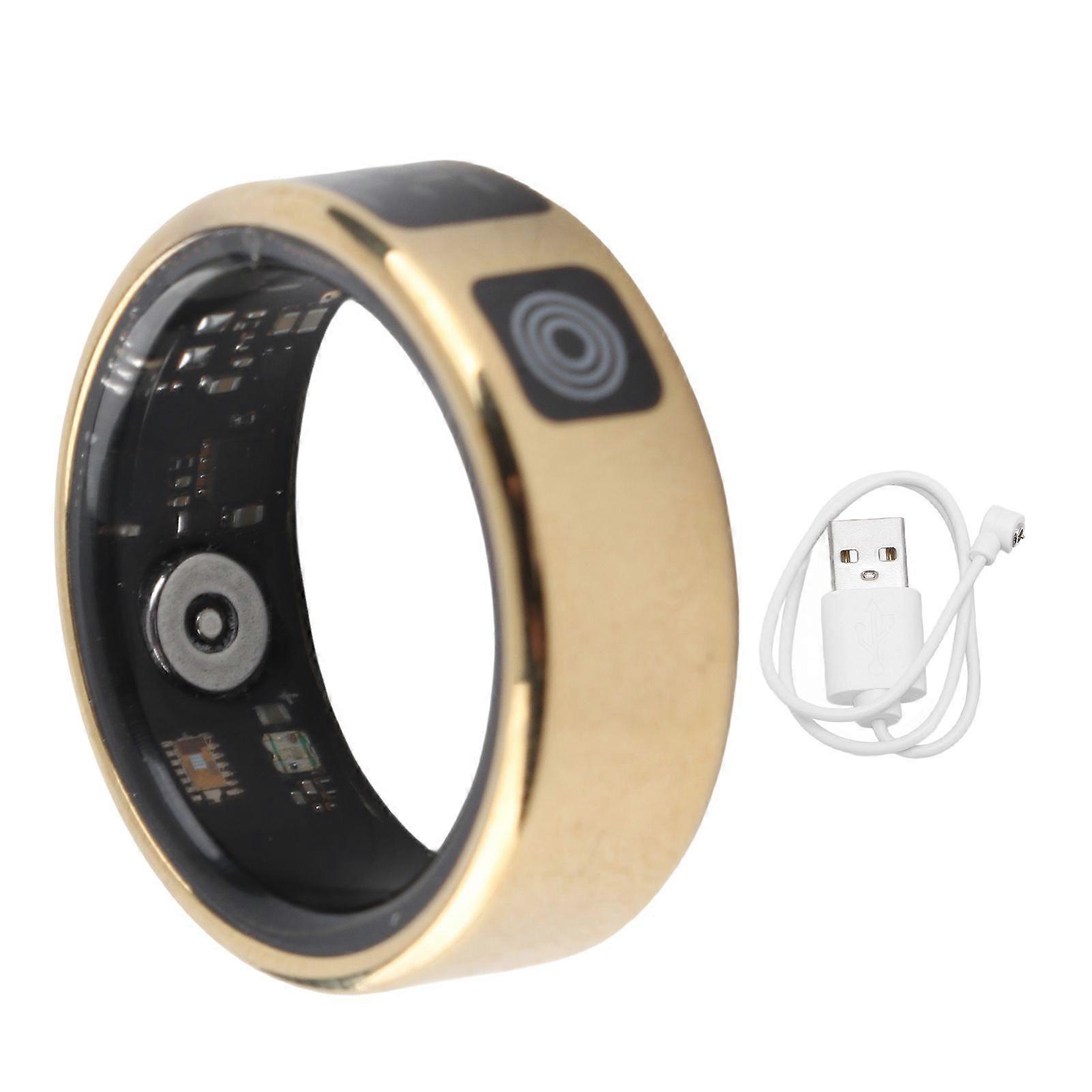 Smart Ring with APP Display Screen Multiple Sports Modes IP68 Stainless Steel 18mAh Smart Fitness Ring for Cycling Running