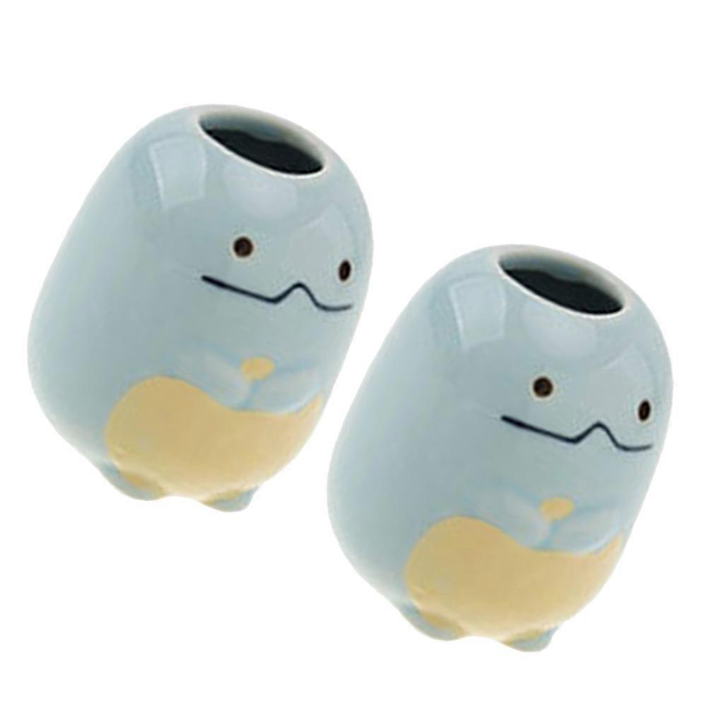 Ceramic Toothpick Holder Toothbrush Stand for Home Use 8Pcs