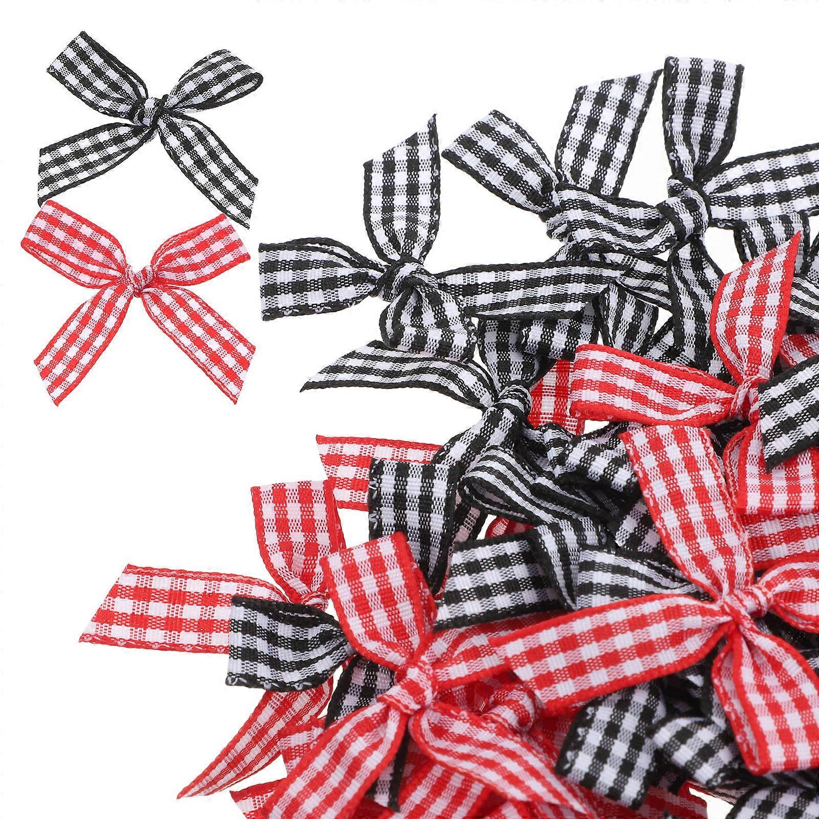 Decorative Mini Polyester Bows for Crafts with Durable Texture 100Pcs