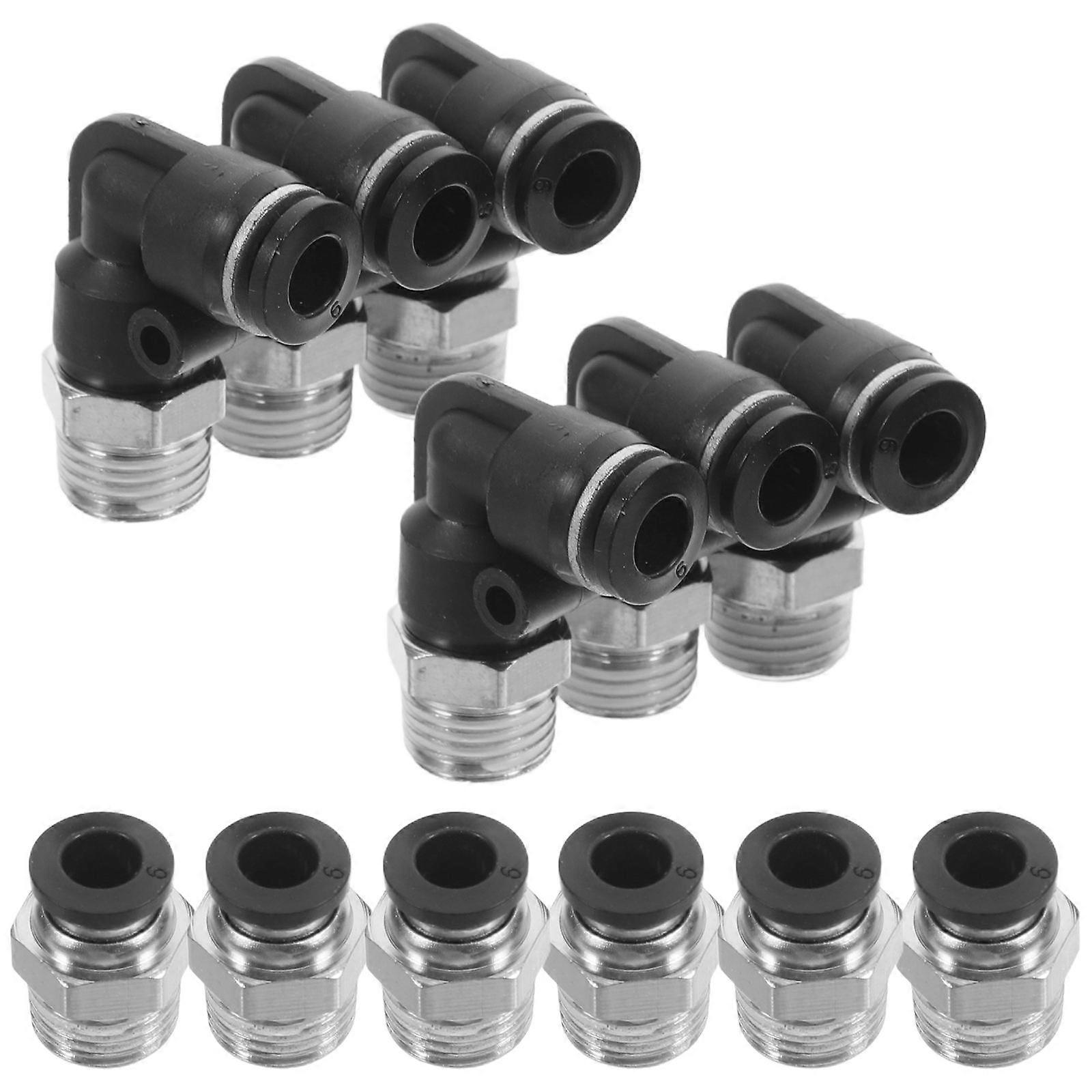Pneumatic Equipment 60 Pcs Push To Connect Fittings Air Hose Elbow And Straight Quick Connection High Temperature Resistant Reliable Performance
