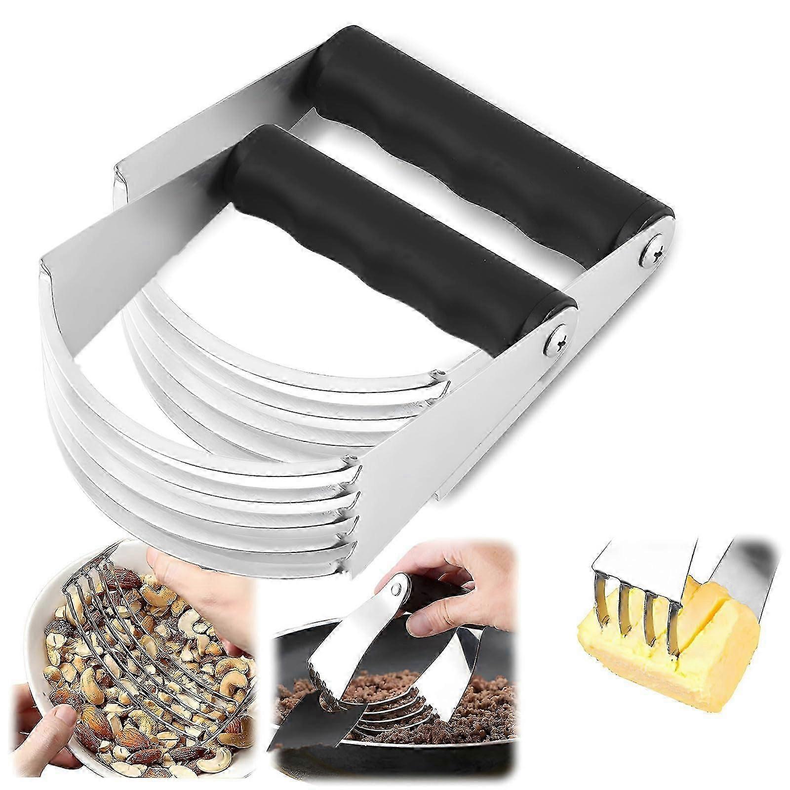 Stainless Steel Pastry Blender Cutter and Bench Scraper Set