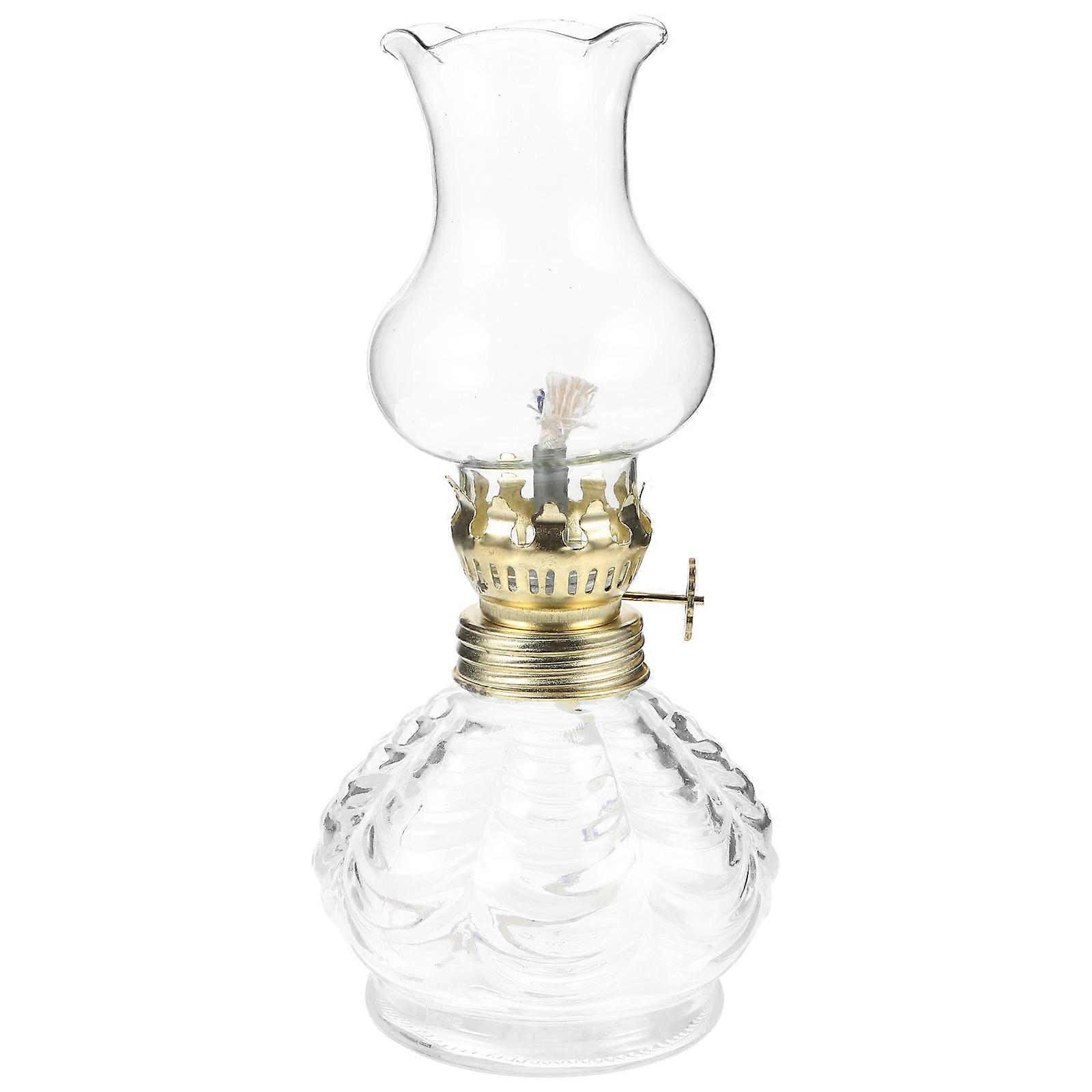 Vintage Glass Kerosene Lamp Oil Lamp for Decorative Use