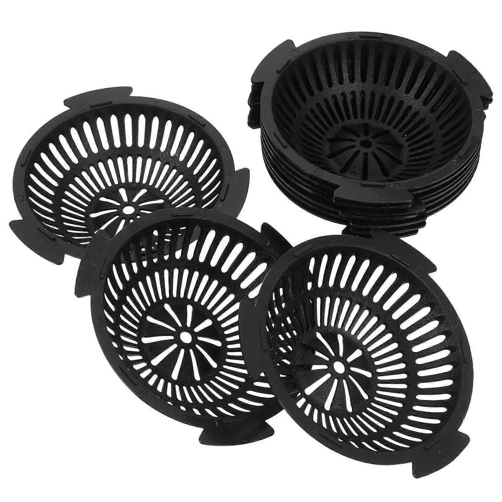 10Pcs Plastic Flower Pot Mesh Pads For Garden Flowerpot Drainage Prevent Soil Leakage And Root Rot