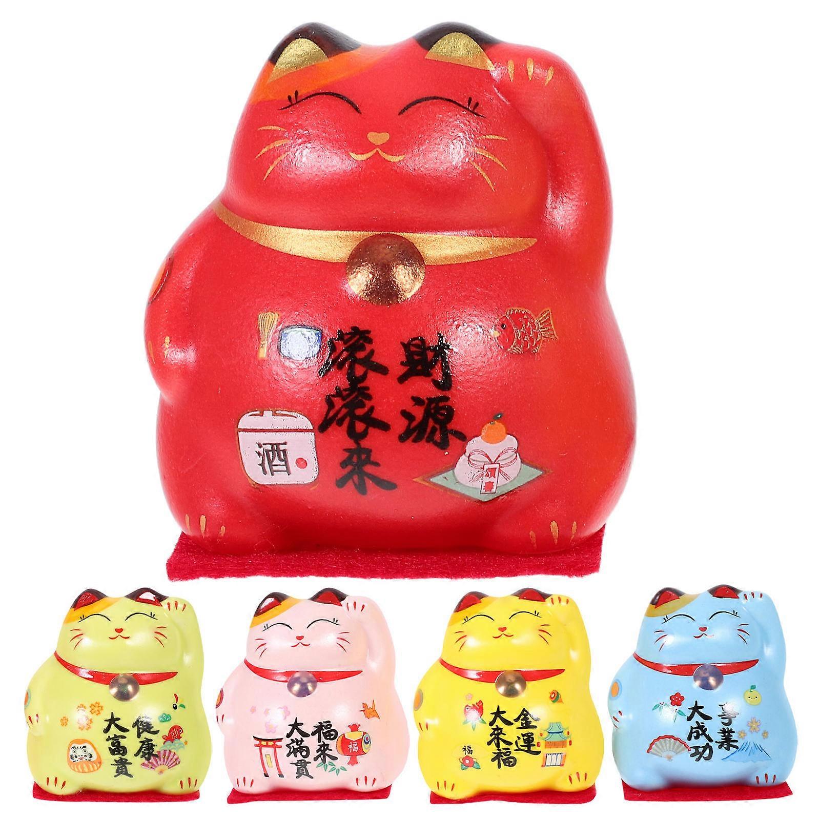 Mini Ceramic Figurines for Wealth and Luck 10Pcs
