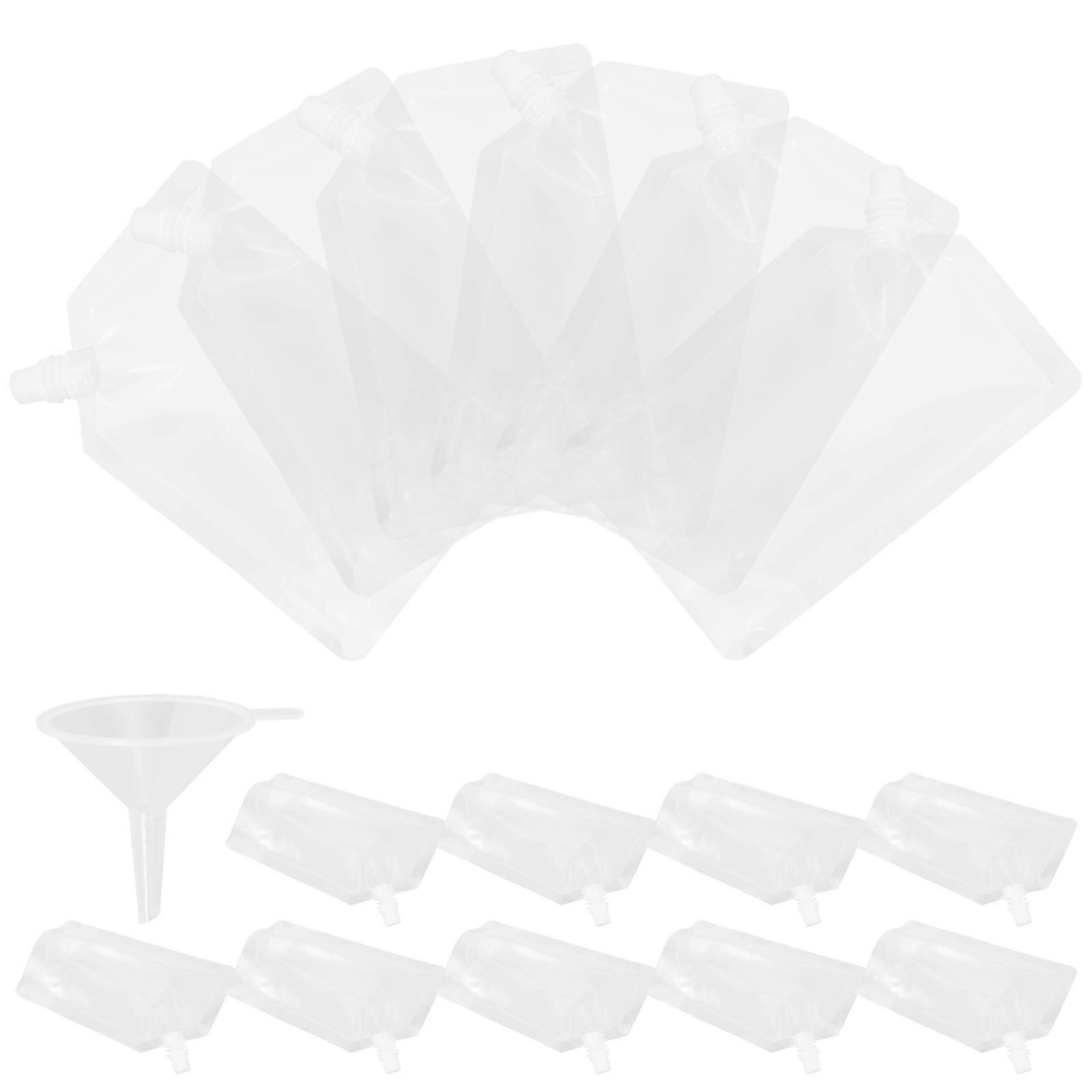 Leakproof Drinking Bags Beverage Pouches Party Portable Storage Transparent 24X17cm 1000ml 50Pouches