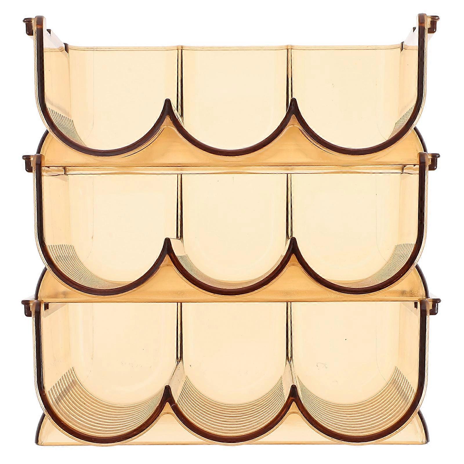 Household Lipstick Rack Rectangular Home Use Orange Plastic Storage 1 Set