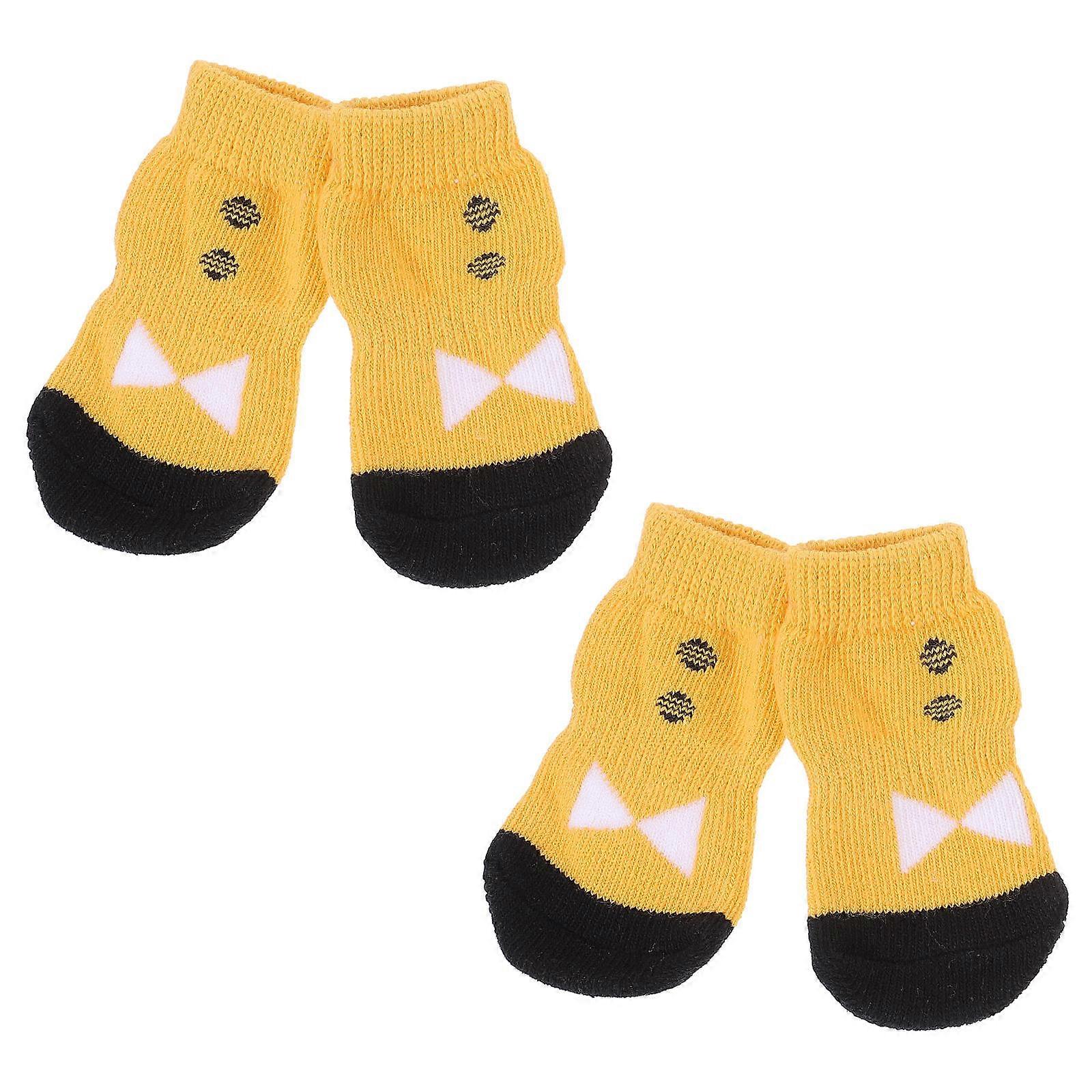 Pet Anti Socks Cotton Socks for Puppy Dog Durable and Soft 4Pcs