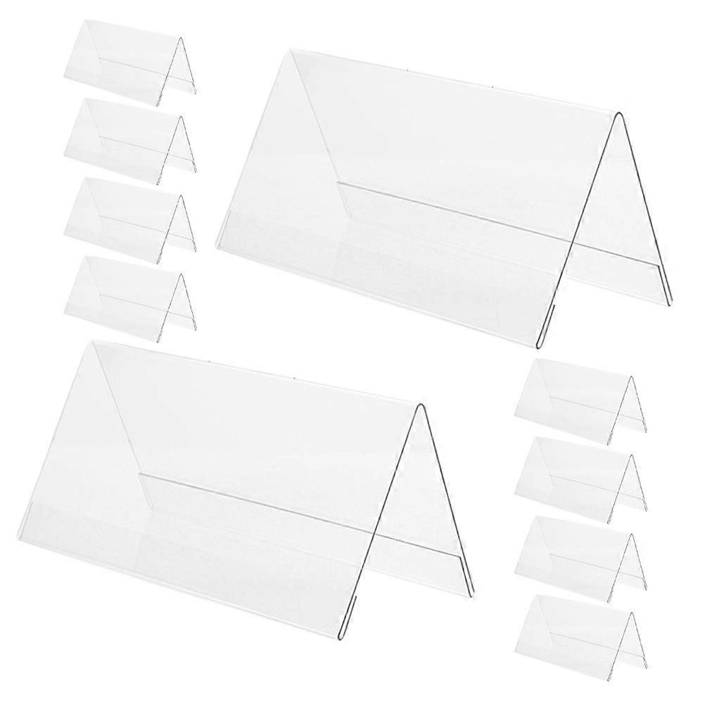 Desktop Stand Acrylic Name Plates for Desk V Shaped Double Sided Holder 20Pcs