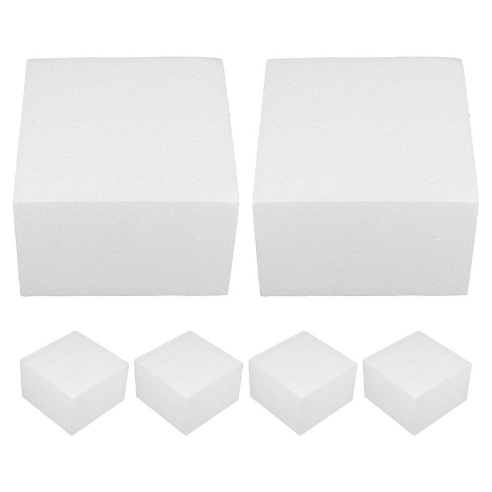 Cake Dummy Set Foam Cake Dummy for Practice 24Pcs White Foam Blocks
